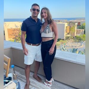 ZARA crochet, crop top and satin high waisted black pants. Size S